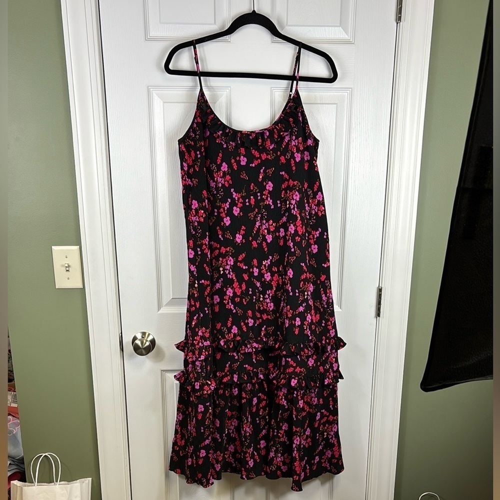Hatch floral ribbed midi maternity dress sz sm - Picture 2 of 11